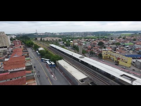 Sobrevoo drone estação de trem Autódromo CPTM SP - Phantom 4