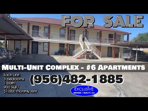 Apartments For Sale - 6 Units - $625,000 - 3 bedrooms / 1 bath - $625K - 3202 Chestnut, Laredo TX