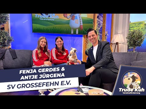Antje Jürgena und Fenja Gerdes vom SV Großefehn zu Gast bei „Trude Kuh“