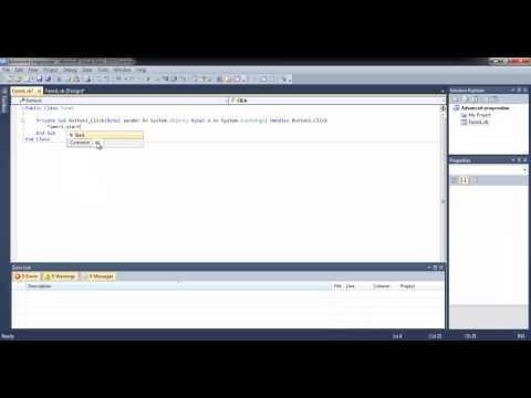 Beginners Guide To Programming (Vb.Net) - Lesson 3 - Advanced Progressbar