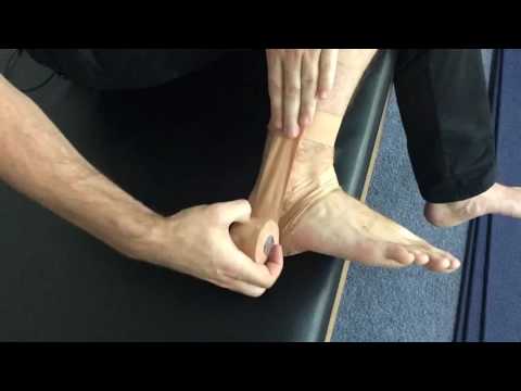 Self ankle strapping for a lateral ankle sprain or ankle instability