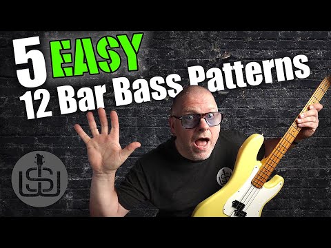 5 EASY 12 Bar Bass Patterns tutorial