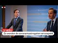 TERUGKIJKEN: Persconferentie Rutte over versoepeling coronamaatregelen