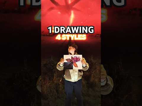 insane DEMOGORGON Drawing , but in 4 Styles! #strangerthings