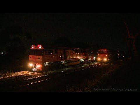 7MP9 SCT Freight Train Passes BL Class Locomotives At Night (30/7/2022)- PoathTV Australian Railways