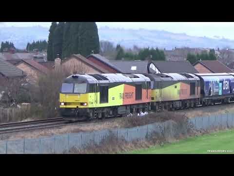 GBRf Class 60 No's. 60047 & 60076 on 6E17 Liverpool Biomass Terminal - Drax Aes on 22.01.22 - HD