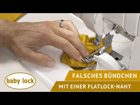 baby lock Overlock - sewing a false cuff with a flatlock seam
