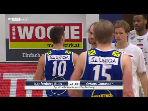 BSL, 5. Platzierungsrunde: Kapfenberg Bulls - Swans Gmunden 72:81