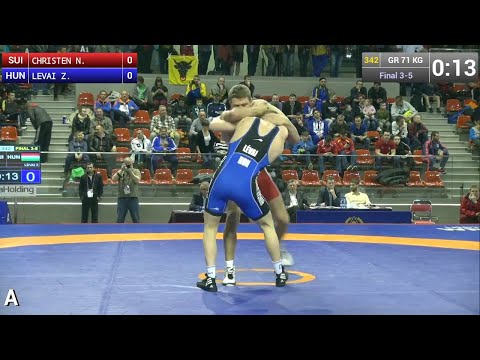 BRONZE GR - 71 kg: Zoltan  LEVAI (HUN) df. Nicolas  CHRISTEN (SUI) by FALL, 4-0