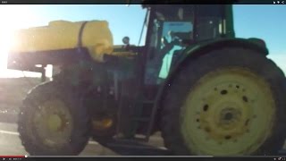 preview picture of video 'Green Tractor with Yellow Wheels, Yuma, Arizona, 7 January 2013, 00003'