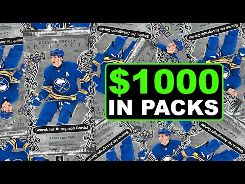 Opening $1000 Worth of Packs of 2025-26 Upper Deck Artifacts Hockey Hobby