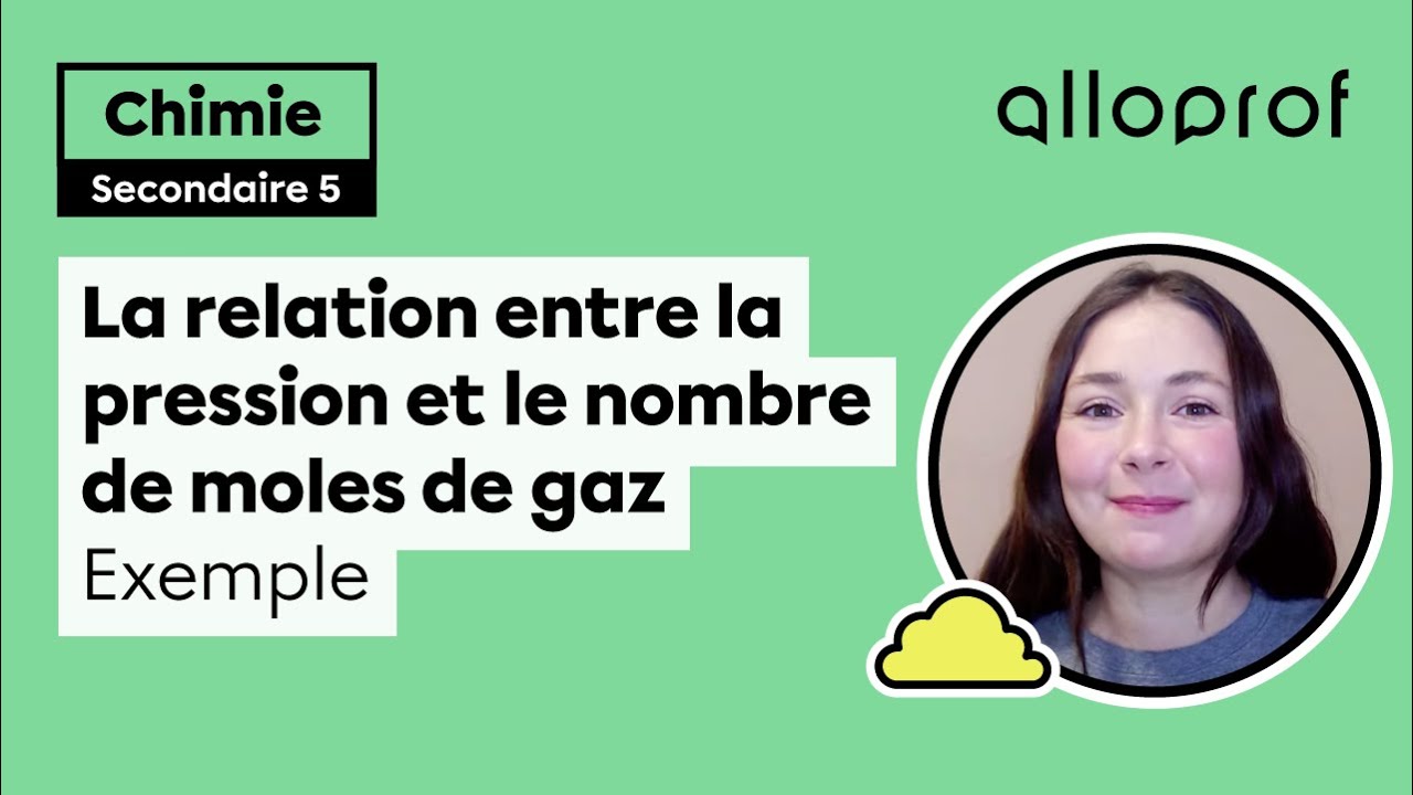 La relation entre la pression et le nombre de moles de gaz - Exemple