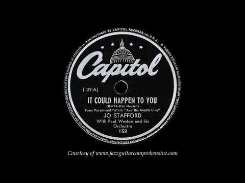 Jo Stafford w/ Paul Weston (1943) FIRST RECORDING [IT COULD HAPPEN TO YOU]