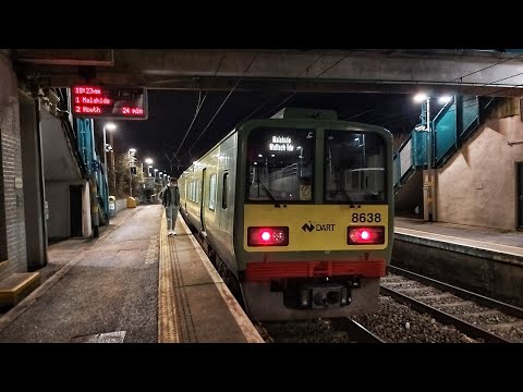 Ride Onboard DART class 8520 number 8638 from Shankill to Glenageary 16/1/2022.