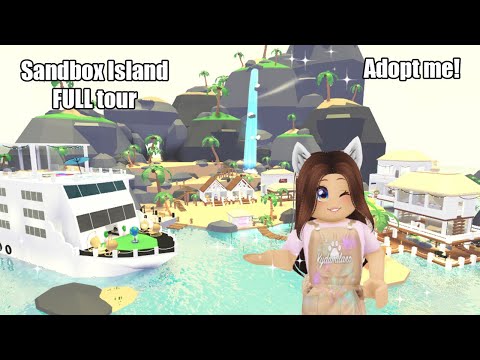 FULL TOUR of my Sandbox Island! with the pet SPA, Cruise ship, Beach bar and Beach houses! Adopt me!