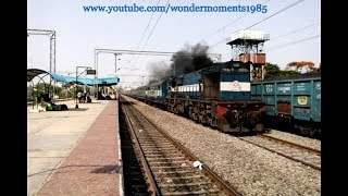 preview picture of video 'Smoking KYN WDM3D Hussainsagar Express Blasts Lingampalli.'