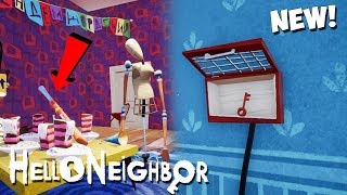 ALL BETA 3 PUZZLES SOLVED Red Key And Gun! | Hello Neighbor Beta 3 Secrets