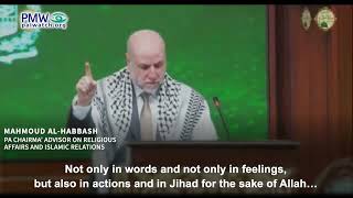 Al-Habbash saying that conflict is first and foremost about religion