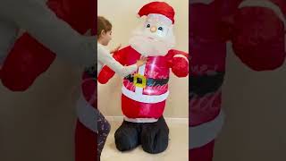 Video de Papa Noel Inflable 1.80mts con luz