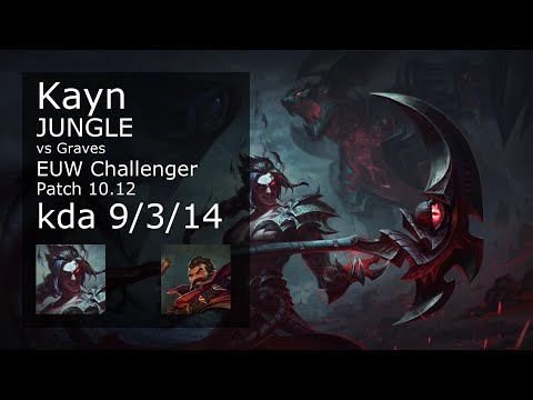 Kayn Jungle vs Graves - EUW Challenger 9/3/14 Patch 10.12 Gameplay