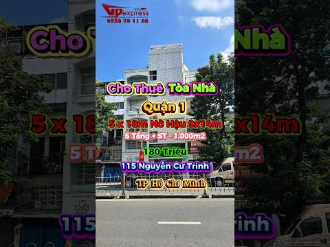 Cho thuê nguyên tòa nhà 115 Nguyễn Cư Trinh, Phường Cầu Ông Lãnh