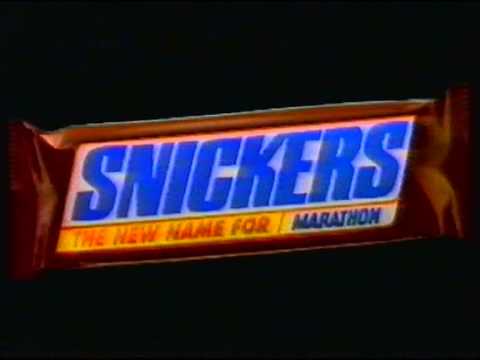 Snickers - The New Name for Marathon 1990 UK TV Advert