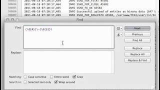 Find and replace with grep