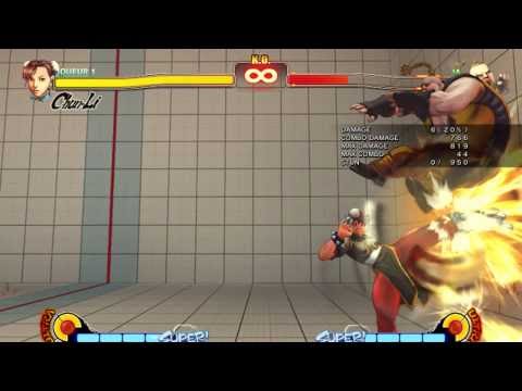 SF IV Chun-li Stun Combo 819 Vs Rufus