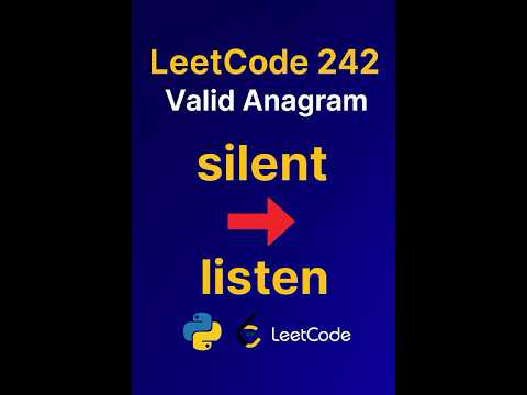 Leetcode 242 Valid Anagram In Python Easy Coding Tutorial For Beginners