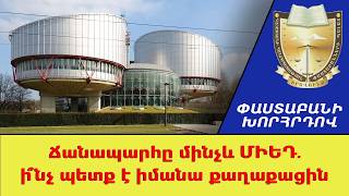 Ճանապարհը մինչեւ ՄԻԵԴ. Ի՞նչ պետք է իմանա քաղաքացին ///ՓաստաբանիԽորհրդով