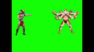 Mortal Kombat 2 SNES logo intro green screen