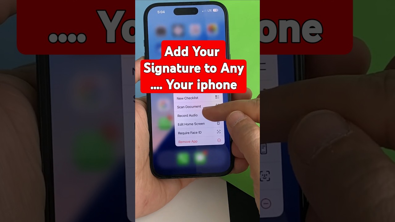 Add Your Signature to Any Document from Your iPhone #trending #tips signature word document iphone
