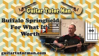 For What It's Worth - Buffalo Springfield - Acoustic Guitar Lesson (easy)