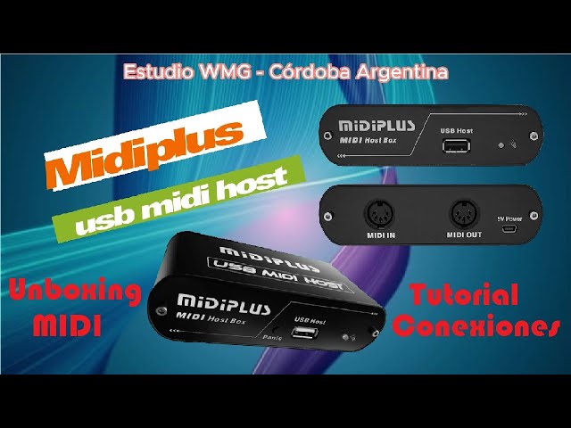 Vídeo relacionado con XMSJSIY Caja de interfaz USB MIDI 4 en 4 salidas 64 canales MIDI Thru Box 4 x 4 convertidor con enrutador Merge Splitter Thru Hub con indicadores LED para PC, Mac e instrumentos USB MIDI