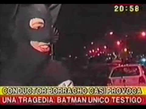 Batman como único testigo de un accidente - Blooper histórico de Crónica HD