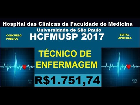 Edital apostila Concurso HCFMUSP 2017 cargo Técnico de enfermagem ofic