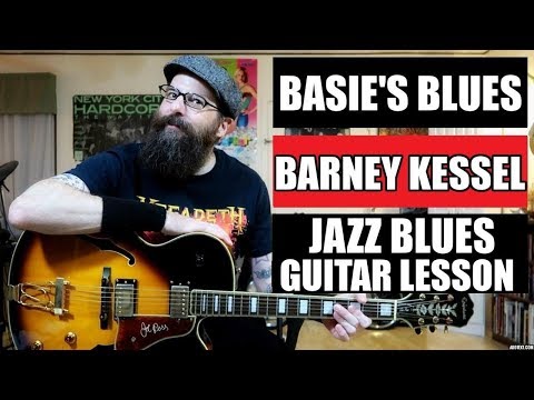 Basie's Blues - Barney Kessel (Jazz Blues lesson w/tabs)