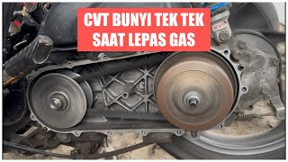 The cause of the cvt ticking sound when letting off the gas
