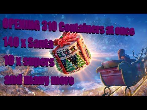 OPENING 140 SANTA CONTAINERS +OTHERS (310x Containers ) World Of Warships