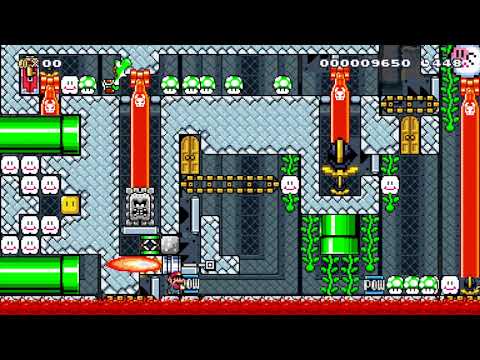 Thou Shalt Not Thwomp Puzzle v2 - Super Mario Maker