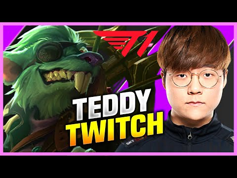 TEDDY TRIES HOW GOOD IS TWITCH! - T1 Teddy Plays Twitch ADC vs Aphelios! | KR SoloQ Patch 10.21