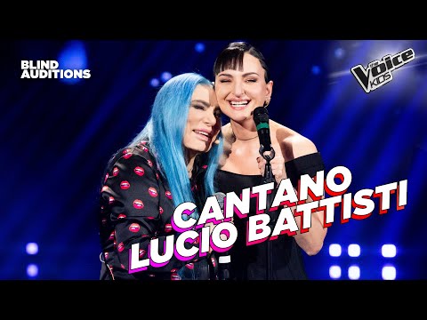 Arisa and Loredana duet on Lucio Battisti's "E penso a te" | The Voice Kids Italy Blind Auditions