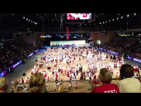 Closing ceremony of the 52. Europeade in Helsingborg Part 3/9 Dance of Harjumaa Childrens Dance