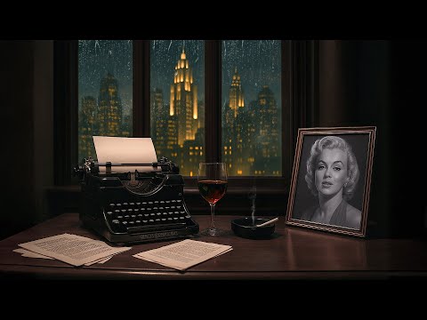 Midnight Noir Jazz | You're a detective in the 1940s (typewriter sounds, rain on window) ASMR