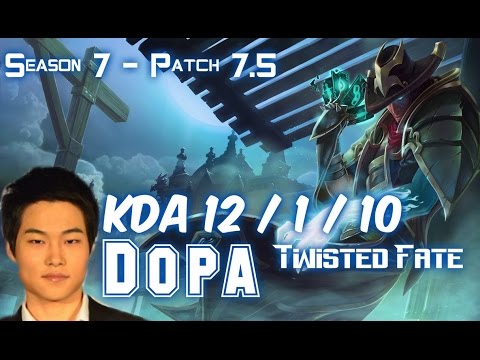 Dopa TWISTED FATE vs FIZZ Mid - Patch 7.5 KR Ranked