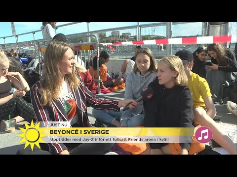 Beyoncé-fansen taggade "Vi har köat sen fem i morse!" - Nyhetsmorgon (TV4)