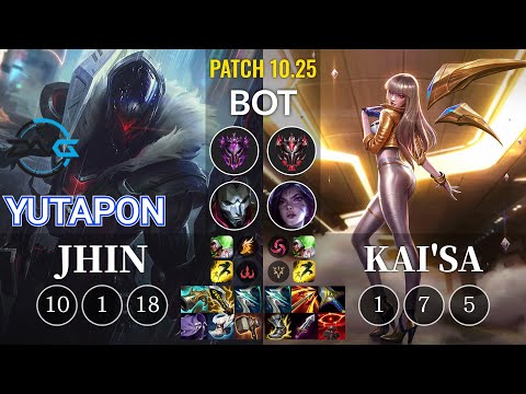 DFM Yutapon Jhin vs Kai'Sa Bot - KR Patch 10.25