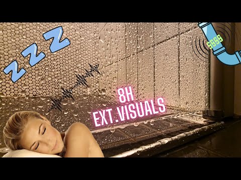 Shower Window Dripping & Pipe Sound (8H Visuals) 💦😴