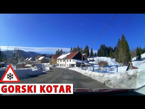 GORSKI KOTAR: Zimska vožnja Delnice - Fužine - Lokve | Veljača 2023.