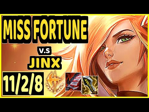 MISS FORTUNE vs JINX - 11/2/8 KDA BOTTOM ADC GAMEPLAY - NA Ranked MASTER